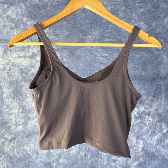 Mauve / Tan Crop Athletic Top Sz 4 - Picture 2 of 2
